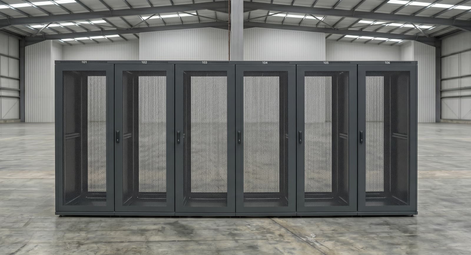 Server racks and enclosures configured for a data center