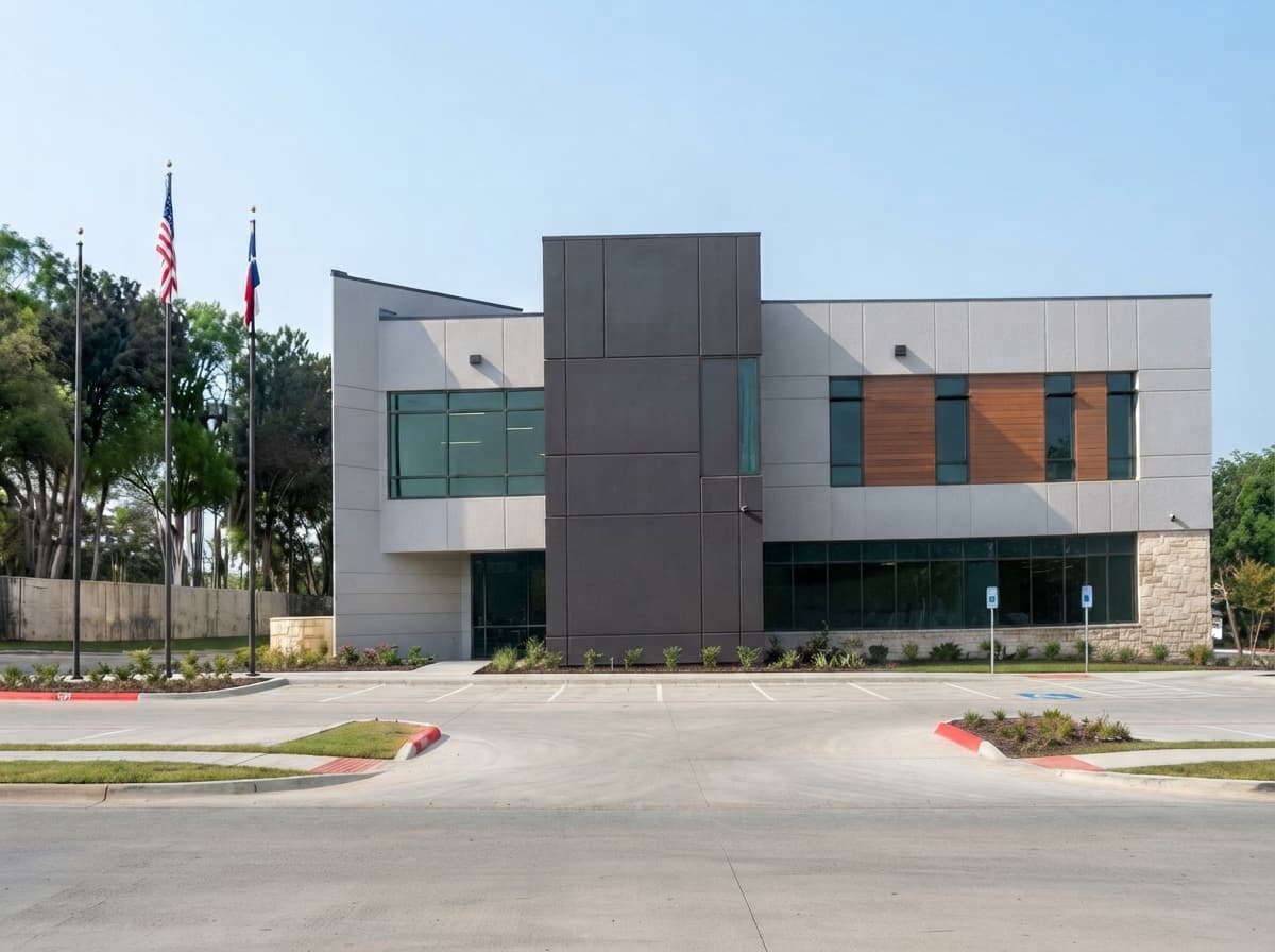 Exterior of a Texas orthopedic healthcare provider's medical building